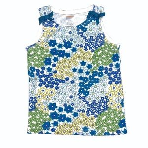 Gymboree Micro Floral Print Tank Top with Bows at Shoulders Girl’s Size 4